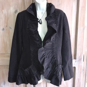 Ryu Anthropologie Ruffled Jacket NEW Large
